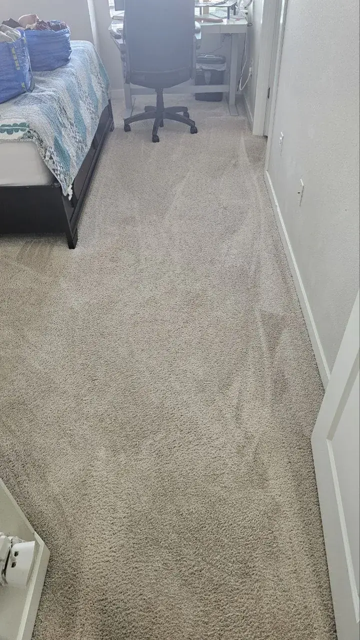 After cleaning, same spot: Bedroom