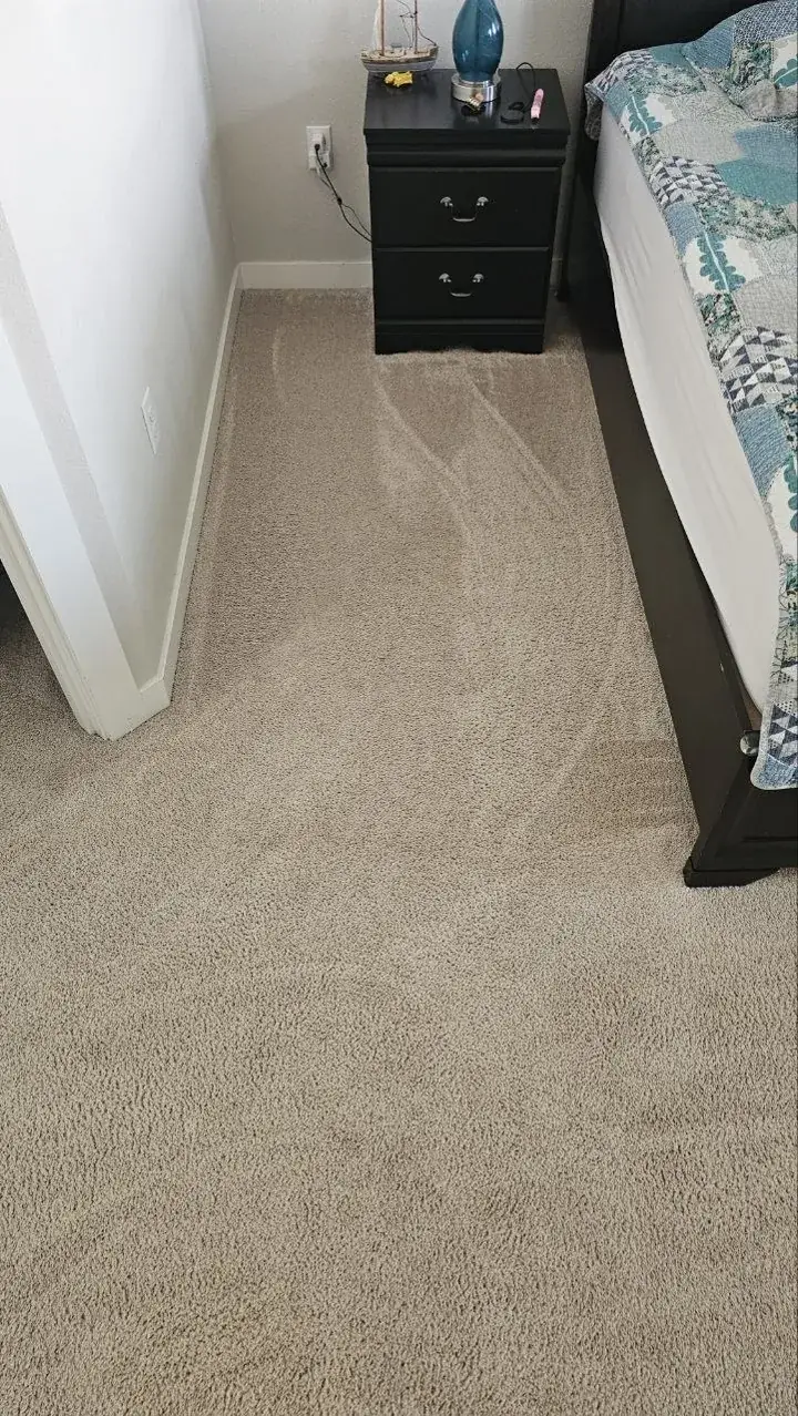 After cleaning, same spot: Bedroom