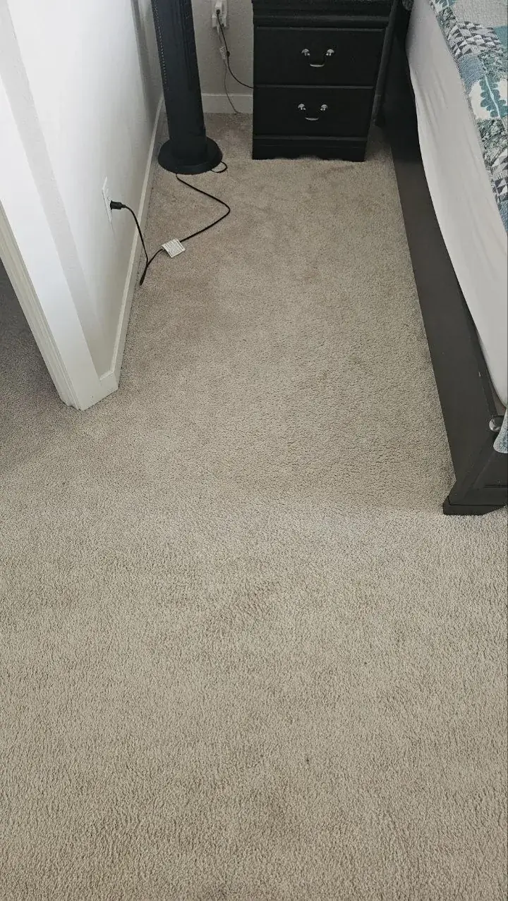 Before: bedroom carpet by the bed