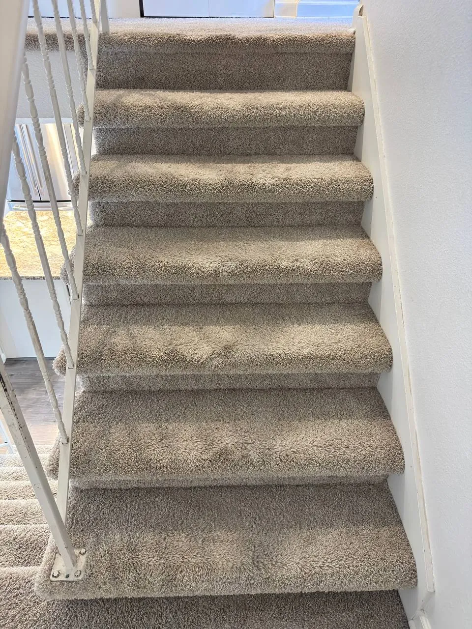 After cleaning, same spot: Staircase