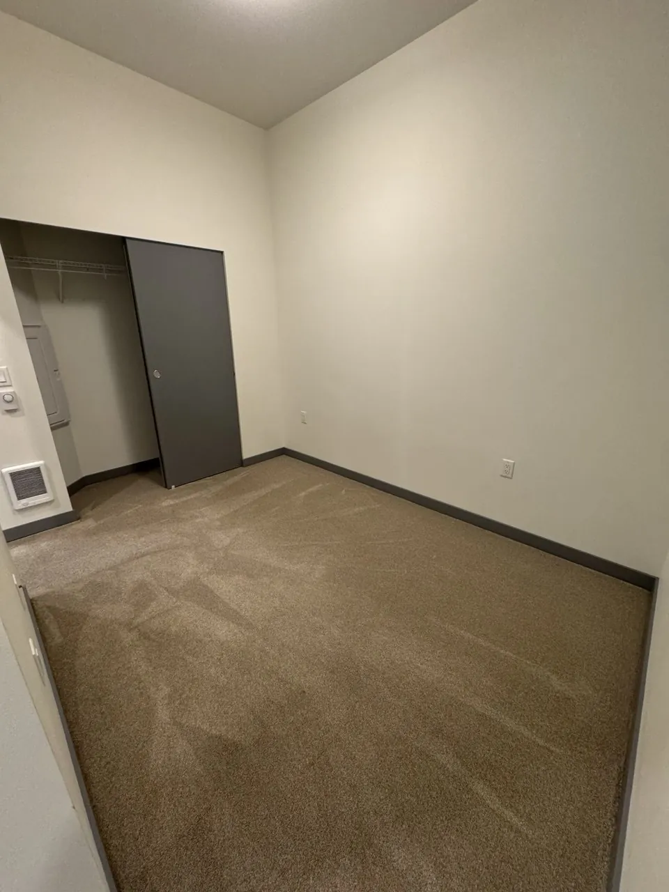 After cleaning, same spot: Bedroom with closet