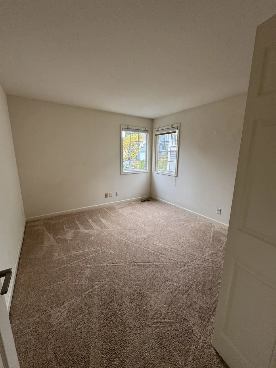 After cleaning, same spot: Corner bedroom
