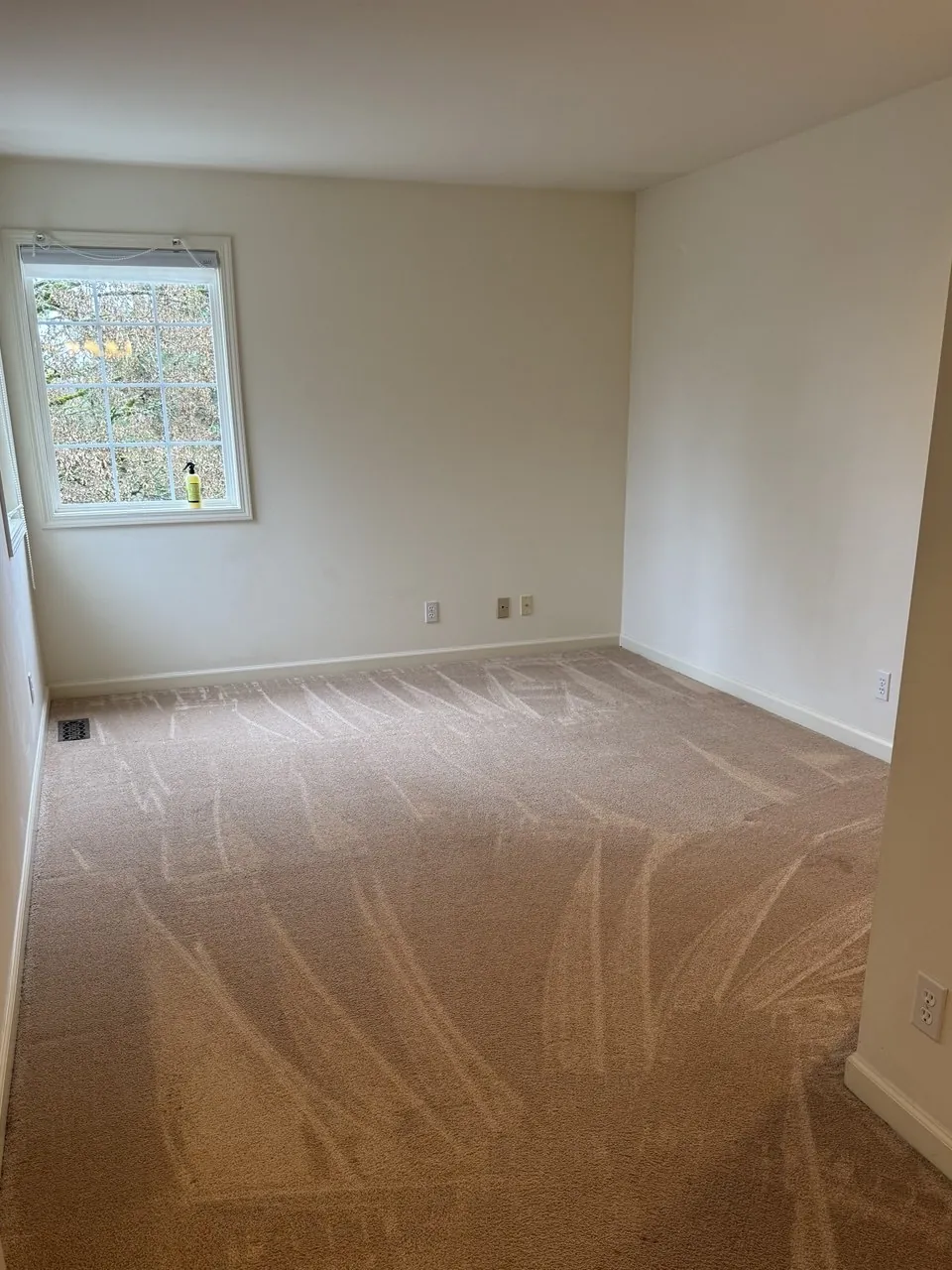 After cleaning, same spot: Empty bedroom