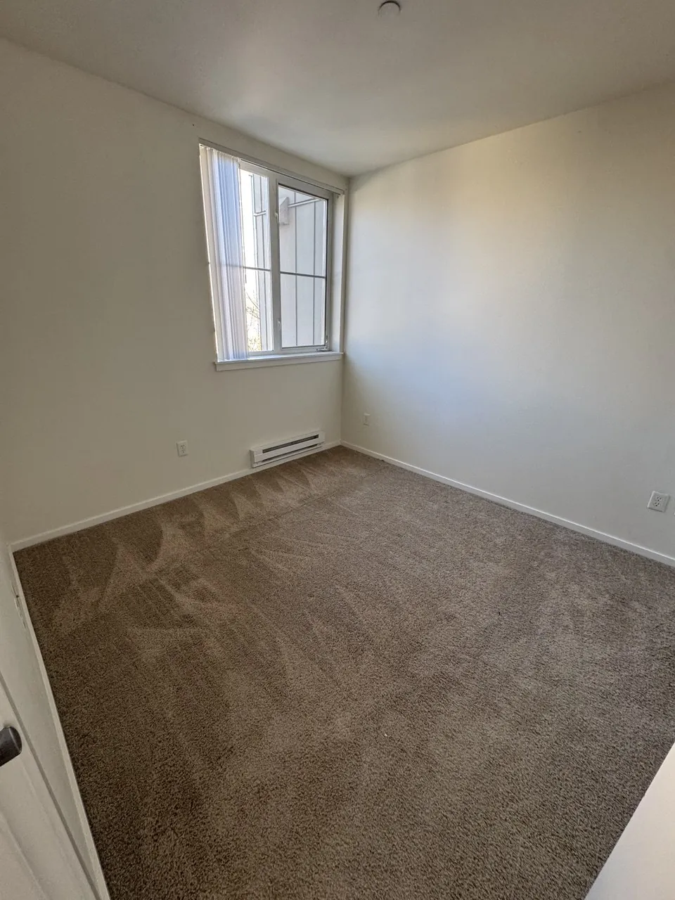Before: small bedroom carpet by a tall window