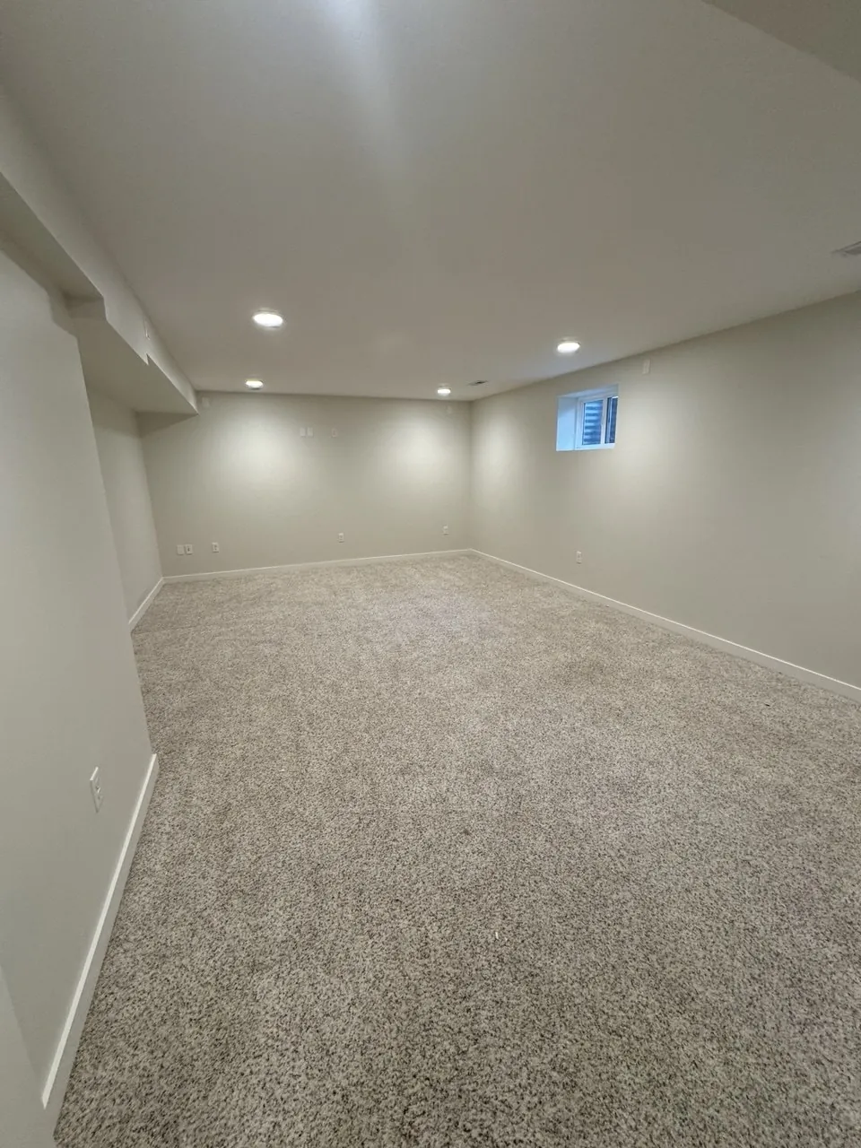 Before: basement family room carpet