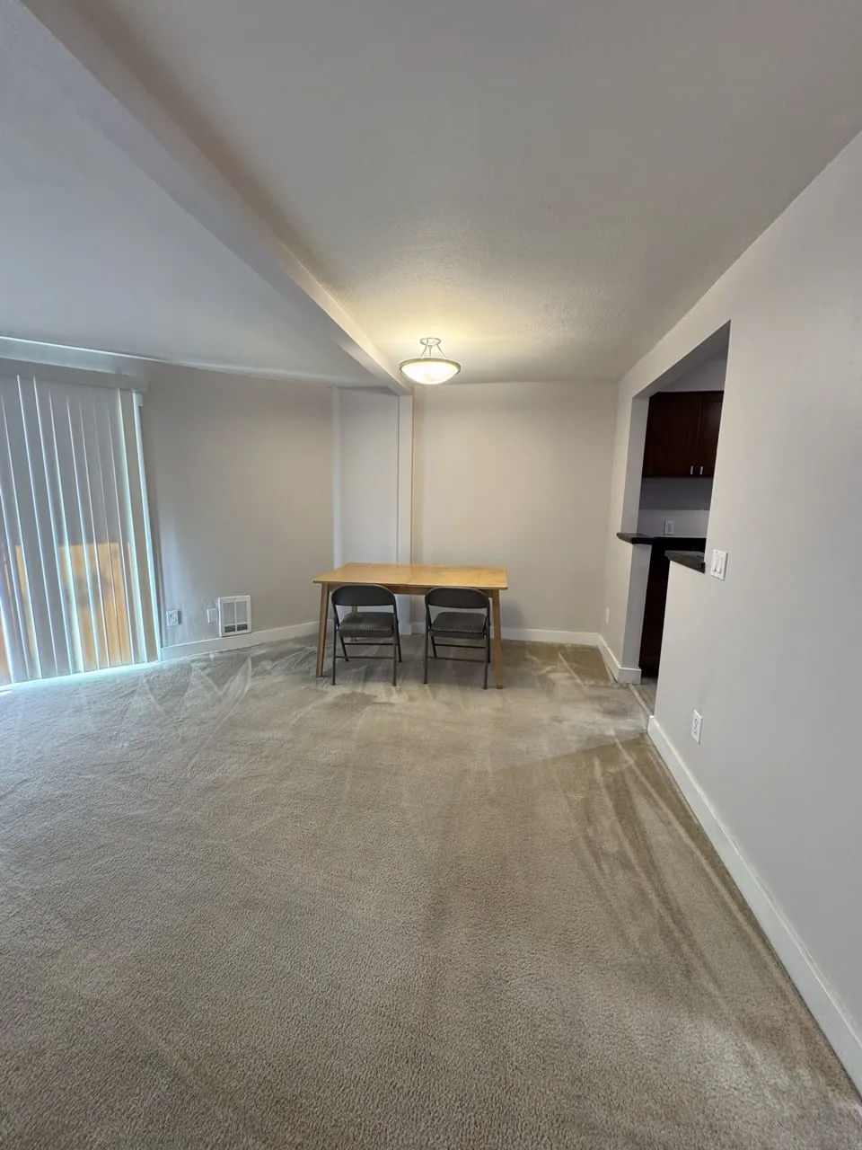 After cleaning, same spot: Dining area