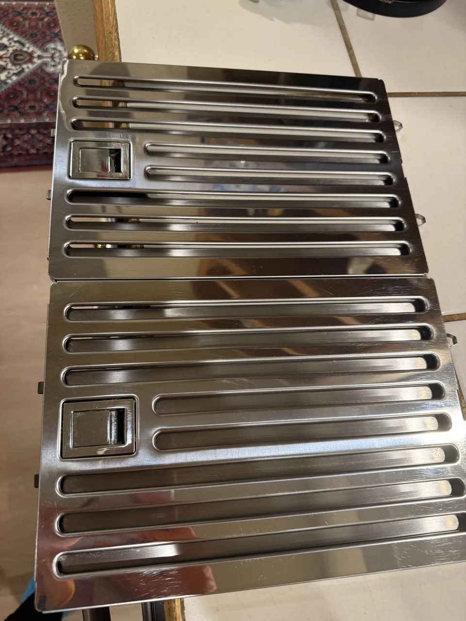 After cleaning, same spot: Range hood filters
