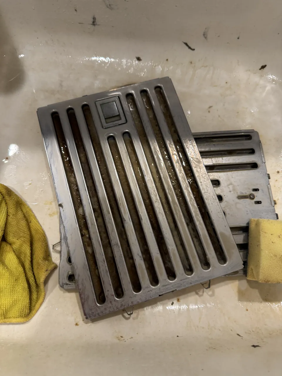 Before: stainless range hood baffle filters