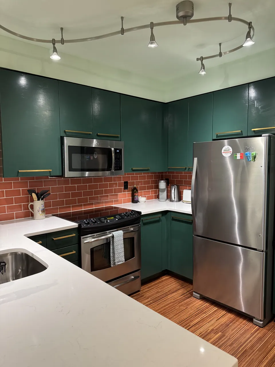After cleaning, same spot: Kitchen counters