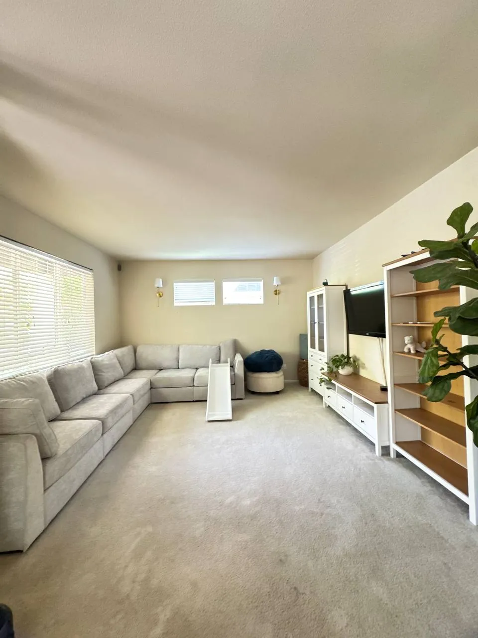 After cleaning, same spot: Family room