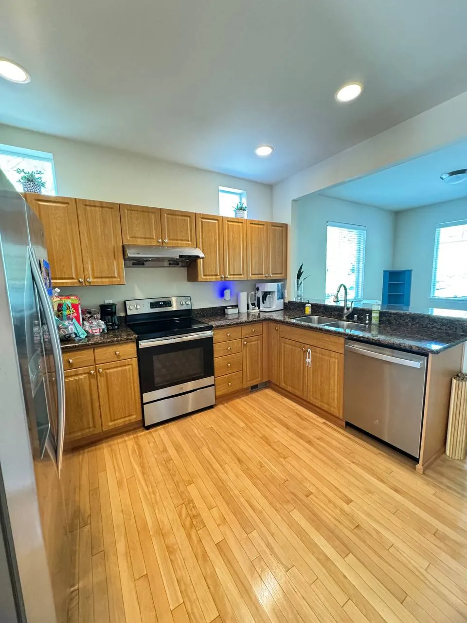 After cleaning, same spot: Kitchen and floor
