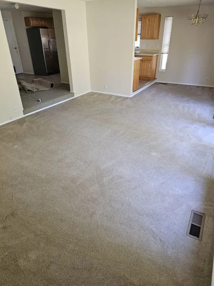 After cleaning, same spot: Living room